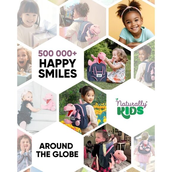 🆕 Girls Pink Stuffed Animal Toy Small Kids Dinosaur Toddler Backpack Gifts - Picture 7 of 9